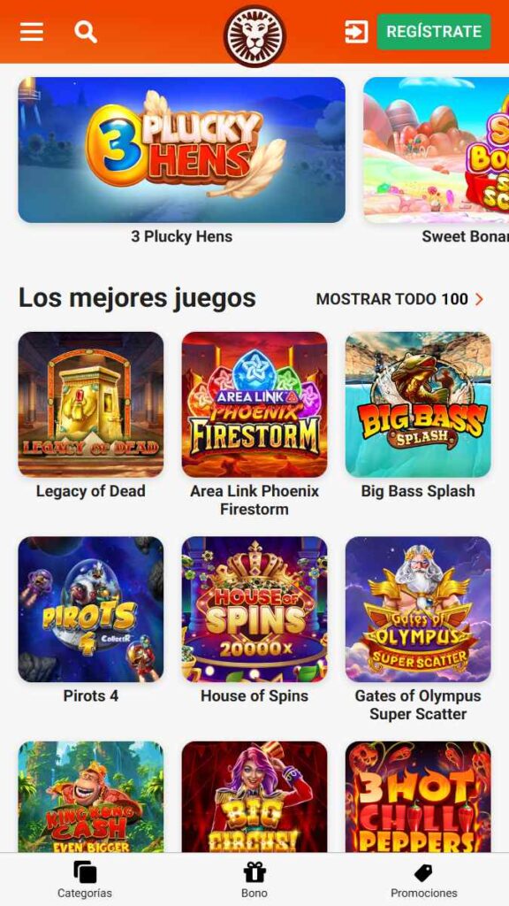 Juegos de tragamonedas en LeoVegas Casino