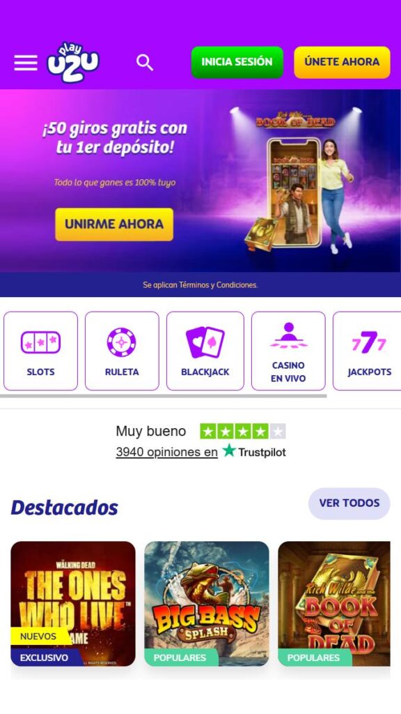 Promociones de bienvenida en PlayUZU Casino