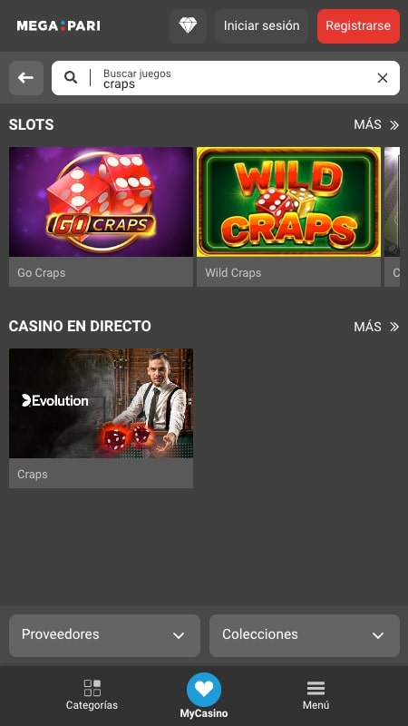 Megapari - Jugar Craps en Perú