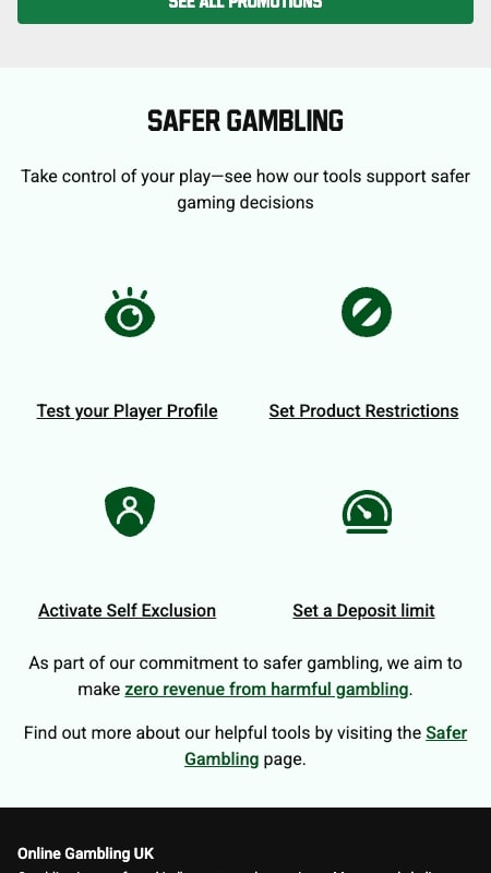 Juego responsable en Unibet